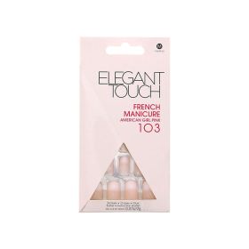 Elegant Touch False Nails French Manicure American Girl Pink