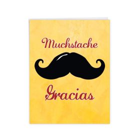 Moustache Gracias Greeting Card
