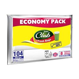 Sanita Club Trash Bag 8 Gallons 4Rolls