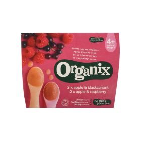 Organix Apple & Blacurrant, Apple & Raspberry Fruit Puree