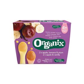 Organix Apple & Vanilla Banana & Plum Fruit Puree