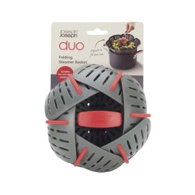 Joseph Joseph Grey & Red Duo Folding Steamer Basket