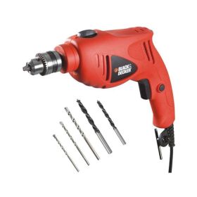 Black & Decker 500w 10mm Variable Speed Hammer Drill 5 Accessories