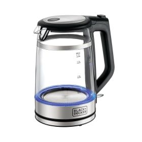 Black Decker Double Wall Glass Kettle 1.7L