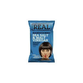 Real Handcooked Sea Salt and Malt Vinegar Flavoured Potato Crisps
