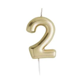 Hootyballoo Number 2 Gold Candle
