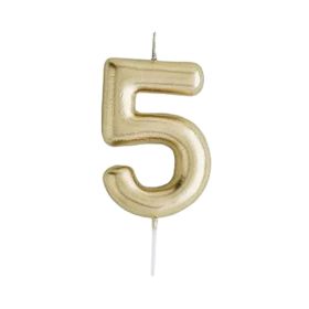 Hootyballoo Number 5 Gold Candle