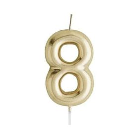 Hootyballoo Number 8 Gold Candle