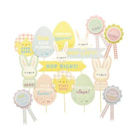 Hootyballoo Easter Egg Hunt Signs & Rosettes Kit