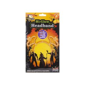 Halloween Orange Glow Bat Headband