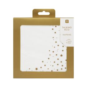 Talking Tables 33CM Gold Foil Eco Napkins