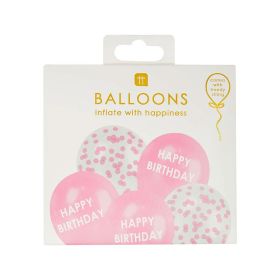 Talking Tables Pink Happy Birthday Balloons