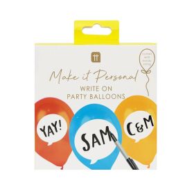Talking Tables Assorted Writable Balloons with Strings