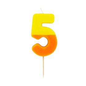 Talking Tables Orange Dipped Number 5 Birthday Candle