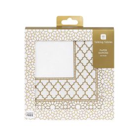Talking Tables Gold & White Paper Napkins