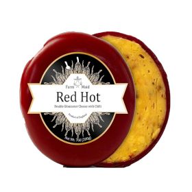 Farm Maid Red Hot Double Gloucester Cheese With Chilli