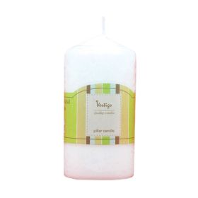 Vertigo 3 Inch x 6 Inch White Pillar Candle