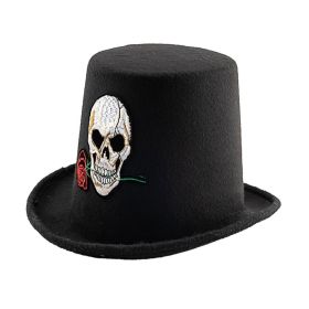 Party Magic Halloween Skull Top Hat