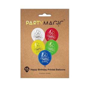 Party Magic Happy Birthday Printed Balloons