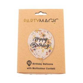 Party Magic Birthday Balloons With Multicolour Confetti
