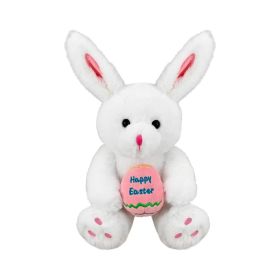 Party Magic 23CM White Bunny Soft Toy with Egg