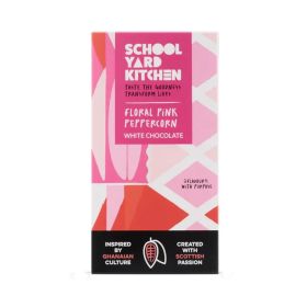 School Yard Kitchen Floral Pink Peppercorn White Chocolate Bar