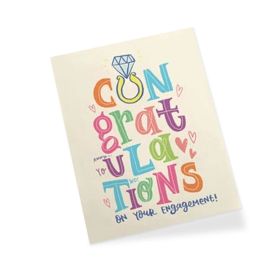 Wow Congrats On Your Engagement Greeting Card