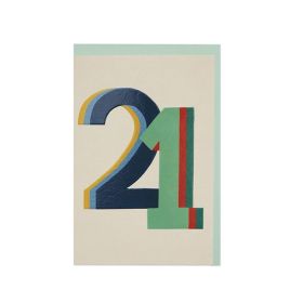 21st Birthday Greeting Card