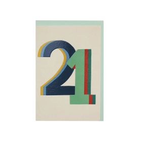 21st Birthday Greeting Card