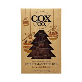 Cox & Co Bee Pollen & Honey 60% Colombian Cacao Christmas Tree Bar
