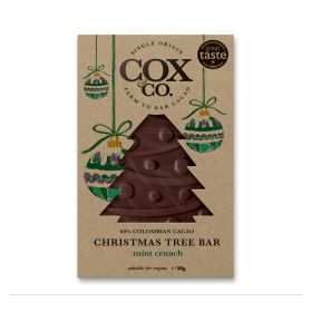 Cox & Co Mint Crunch 60% Colombian Cacao Christmas Tree Bar