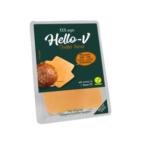 Hello V Cheddar Flavour Slices In Rigid Pack Cheese