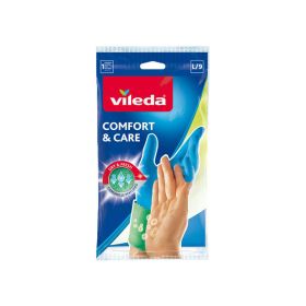 Vileda Comfort and Care Durable Reusable Gloves Large