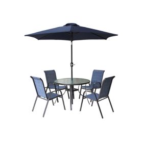 ProCamp Large Steel Round 6 Piece Patio Set