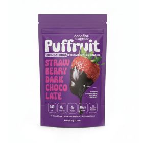 Innocent Sweets Puffruit Strawberry Dark Chocolate Freeze Dried Snack