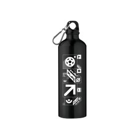 Aluminium Water Bottle Generic 750ml Black