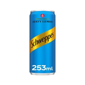 Schweppes Zesty Lemon Sparkling Drink 253ML