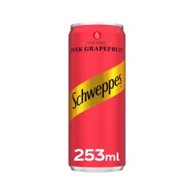 Schweppes Pink Grapefruit Sparkling Drink 253ML