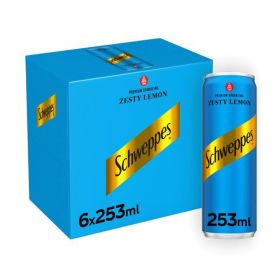 Schweppes Zesty Lemon Sparkling Drink 253ML
