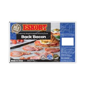Eskort Wood Smoked Rindless Back Bacon (Non Halal)