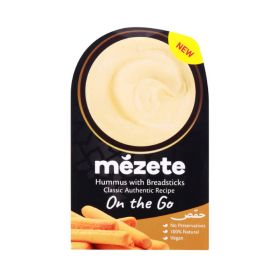 Mezete Hummus With Breadstick and Dips