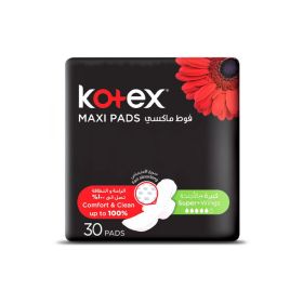 Kotex Maxi Pads Comfort & Clean Super Wings 3x Softer