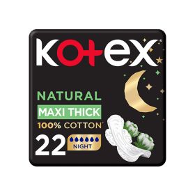 Kotex Natural Maxi Thick Night  Sanitary Pads with Wings