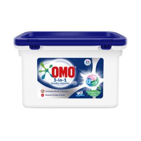 Omo 3In1 Eucalyptus Scent Laundry Capsules for Front & Top Load 225GM