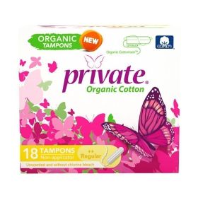 Private Organic Cotton Regular Tampons