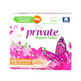 Private Organic Cotton Super Plus Tampons