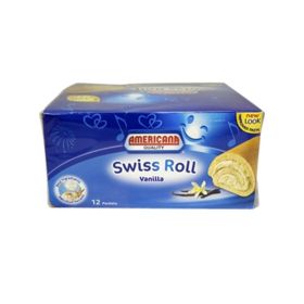 Americana Vanilla Swiss Rolls Cake