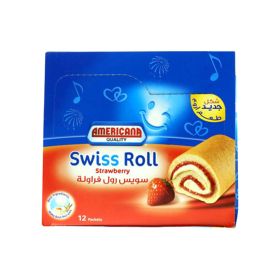 Americana Strawberry Swiss Roll 