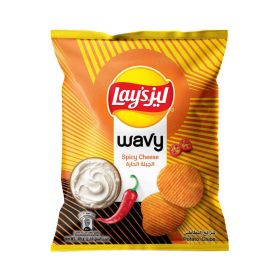 Lay's Wavy Spicy Cheese Potato Chips