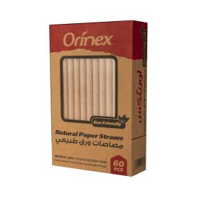 Orinex Natural Paper Straw Brown Colour 60S